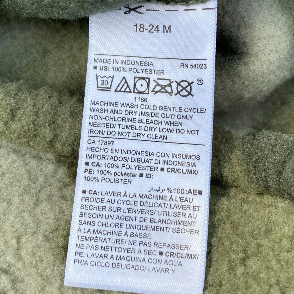 Old Navy Olive Camouflage Crew-Neck Sherpa Dress
